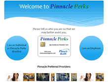 Tablet Screenshot of pinnacleperks.com